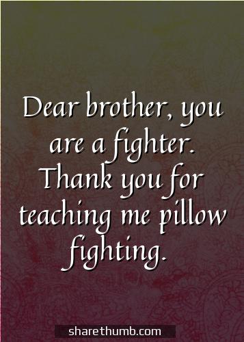 thanking message for brother